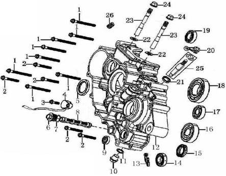 Двигатель zs177mm 250 cc